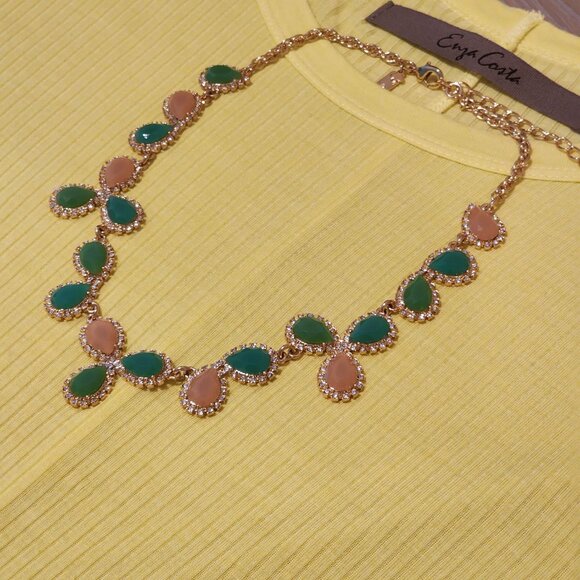 Brand New!! KATE SPADE New York: GumDrop| Green&Beige Stones|Crystals|Gold Metal - Picture 6 of 10